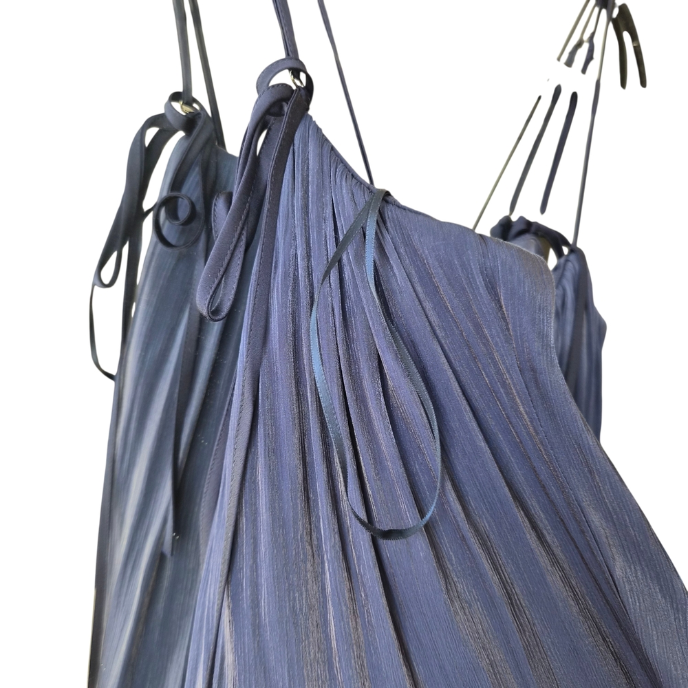 Cinq à Sept Soleil Ruffle Hi-Low Dress – Navy – Size 0 - Picture 5 of 15